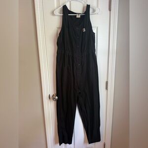 Lucy & Yak Black Button-Front Jumpsuit
